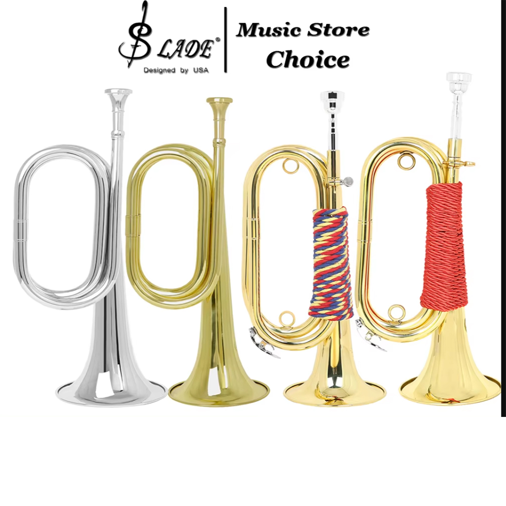 Mini trąbka Bb, mosiężna, złot – Musical Instrument Bugle recenzja i cena