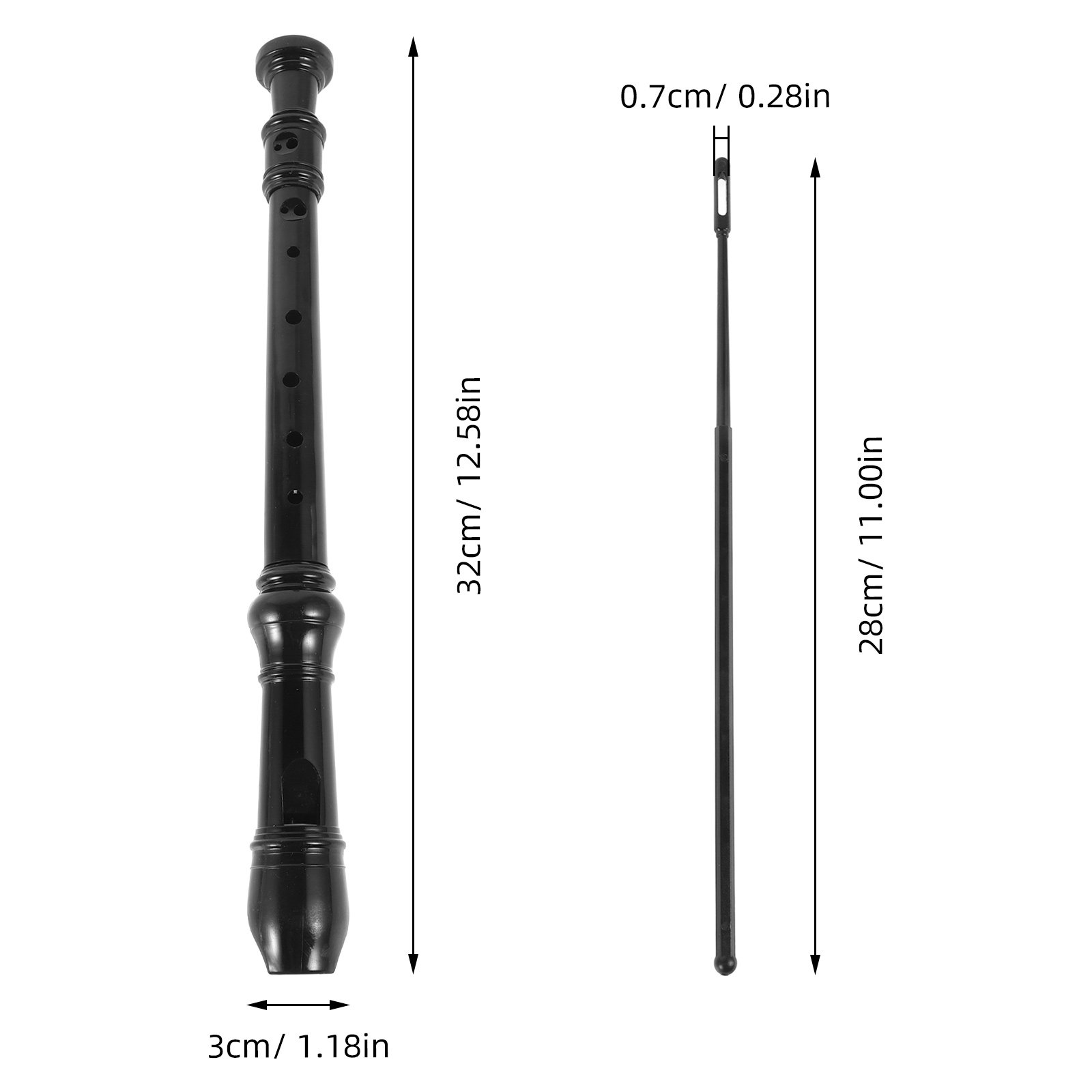 8-otworowa, czarna, przezroczy – Soprano Recorder Plastic recenzja i cena